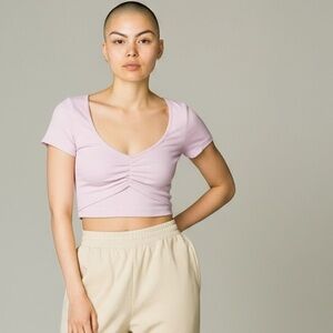 Urban Outfitters Women's XS Pink Twist Front Crop Tank Top Casual